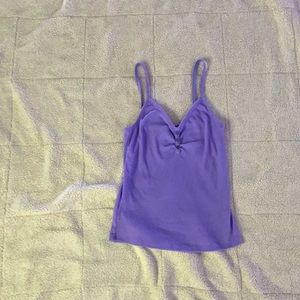 Purple button down tank top